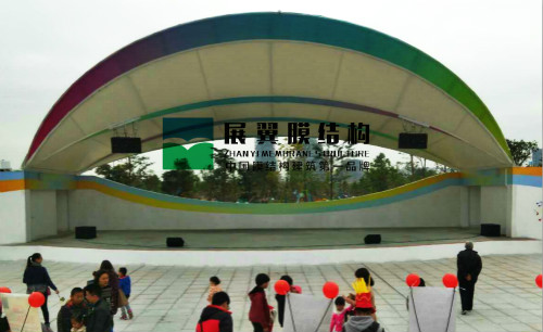 廈門海滄兒童公園張拉膜結構看臺工程