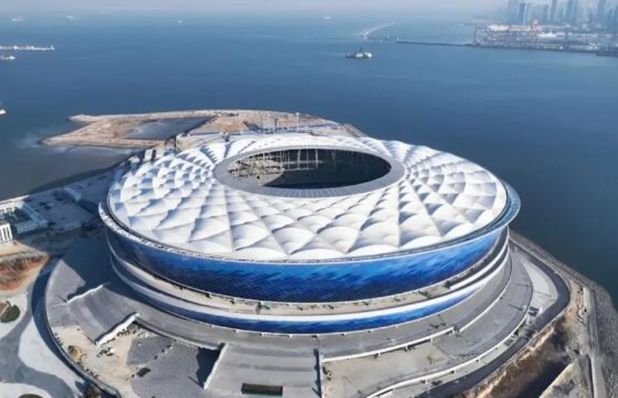 PTFE屋面+ETFE外立面，大連梭魚灣足球場賞析